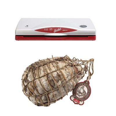 Vacuum packing machine + Culatello Re Delle Nebbie - Whole with skin and strings -
